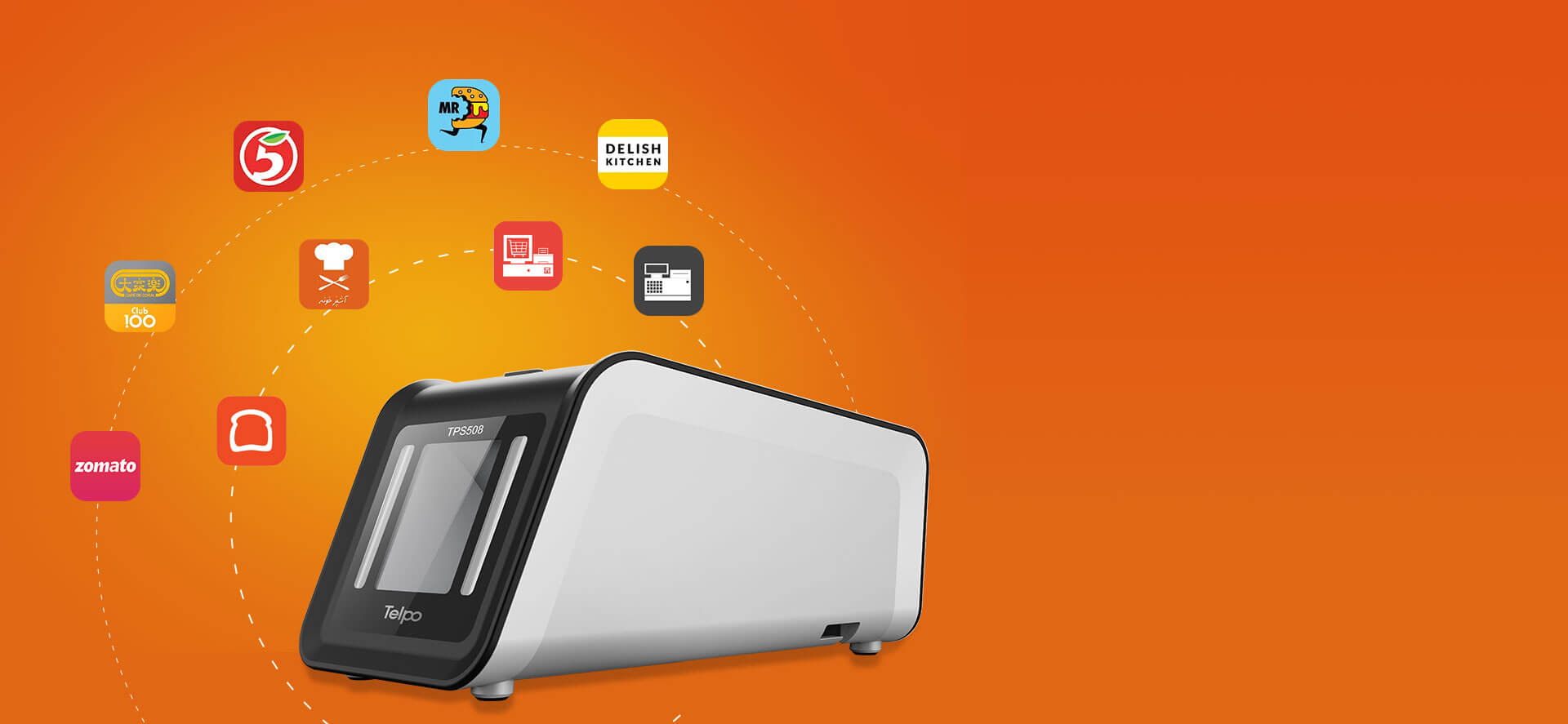 5-inch Screen QR-Code Scanner POS for Independent POS Management 